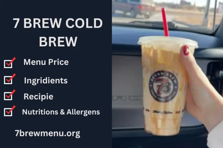 Cold Brew menu